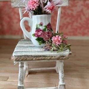 Dollhouse Shabby Chic Embellished Chair